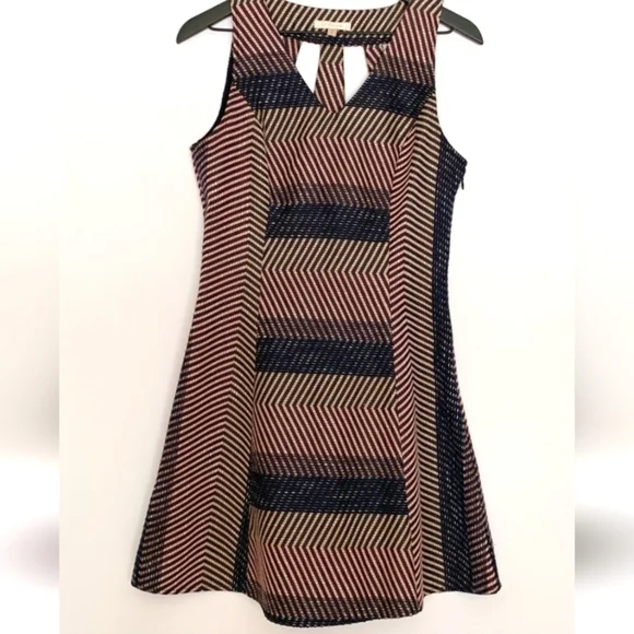 Skies Are Blue A Line Dress Multi Stripe Detail Sz Xs - Picture 12 of 13